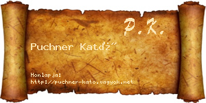 Puchner Kató névjegykártya